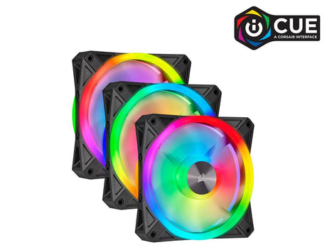 Corsair iCUE QL120 RGB 120mm PWM Triple Fan with Lighting Node CORE CO-9050098-WW