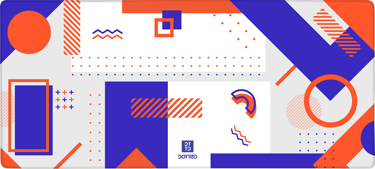 Dotted Memphis Collection Desk Mat 900 x 400 x 4mm