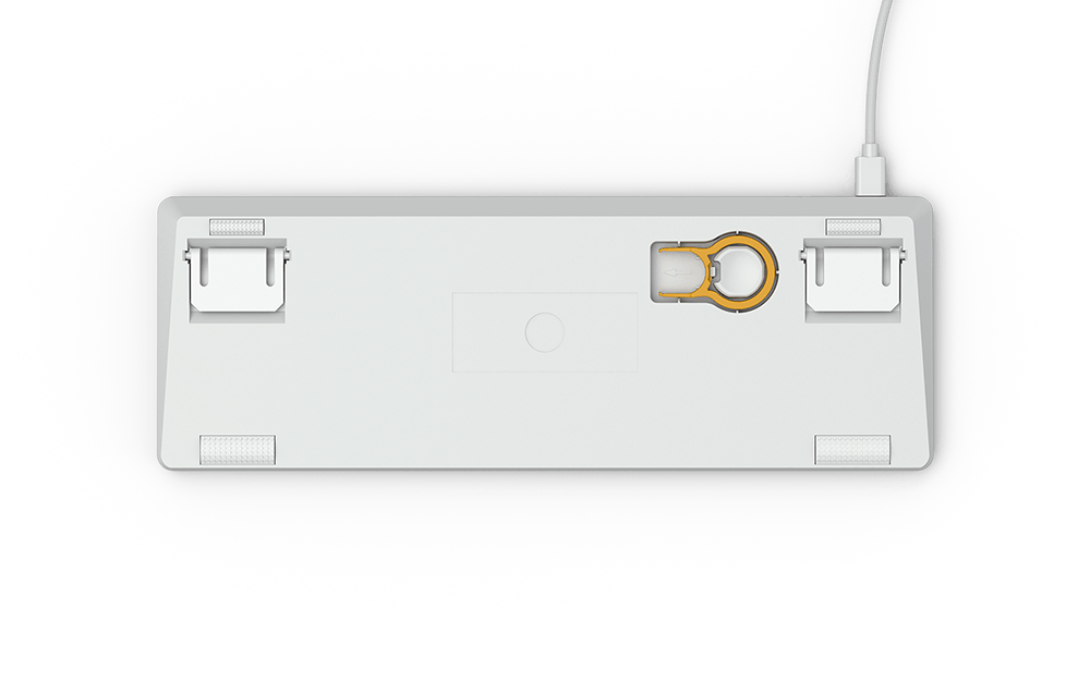 Glorious GMMK White ICE Compact 61 Key Pre-Built Brown Switch GLO-GMMK-COM-BRN-W