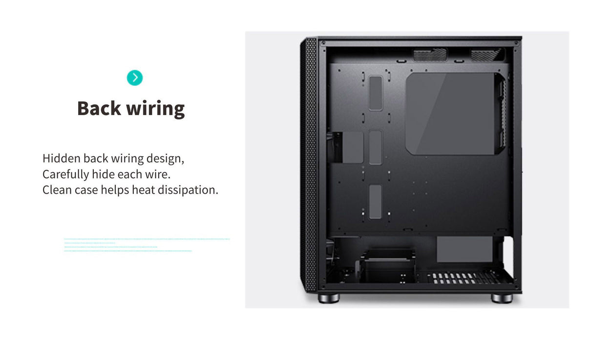 PCcooler GAME 7 Black ATX TG Mid Tower Case (with 4*120mm FX-120 3 DYNAMIC COLOR 120mm Fan)