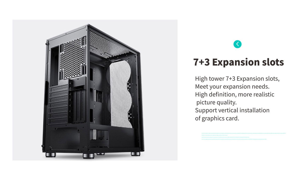 PCcooler GAME 7 White ATX TG MESH Mid Tower Case (with 4*120mm FX-120 3 DYNAMIC COLOR 120mm Fan)