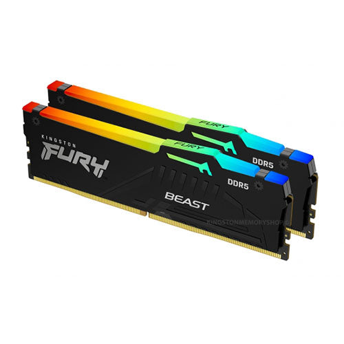 Kingston FURY Beast RGB 16GB Dual Kit 2x8GB DDR5 5200MT/S 40-40-40 1.25V KF552C40BBAK2-16