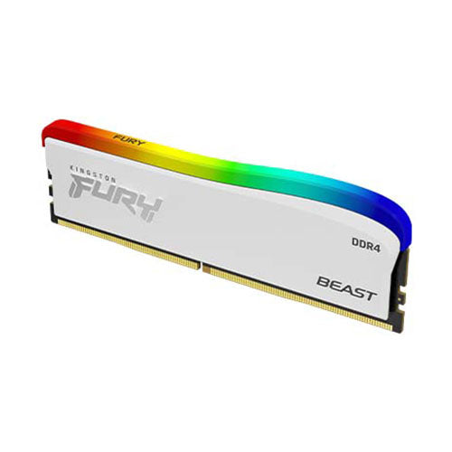 Kingston Fury Beast RGB 16GB White DDR4 3200MT/s KF432C16BWA/16 Desktop Memory