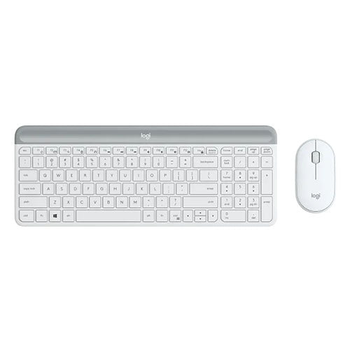 Logitech MK470 Slim Wireless Keyboard and Mouse Combo White 920-009183