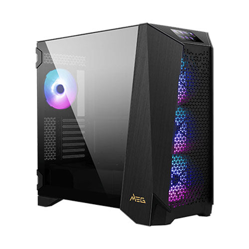 MSI MEG Prospect 700R Mid Tower Gaming Case - 4.3" Front Touch Panel, Upto EATX Support, 4 ARGB Fans