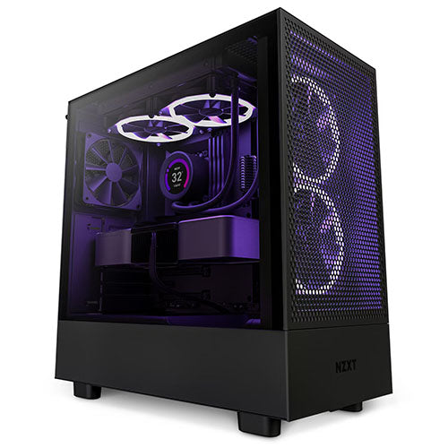 NZXT H5 Flow RGB ATX Mid-Tower Case with RGB Fans Black CC-H51FB-R1 - Best  Buy