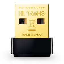 Tp-Link Archer T2U Nano Wireless USB Adapter Wi-Fi Dongle 2.4Ghz and 5.0Ghz AC600 Plug it Forget it Dual Band Wi-Fi