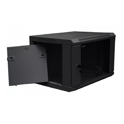 Toten 6U 600*600 Wall Mount Rack / Cabinet RAL9004SN Tempered Glass Door P2.6606.9001