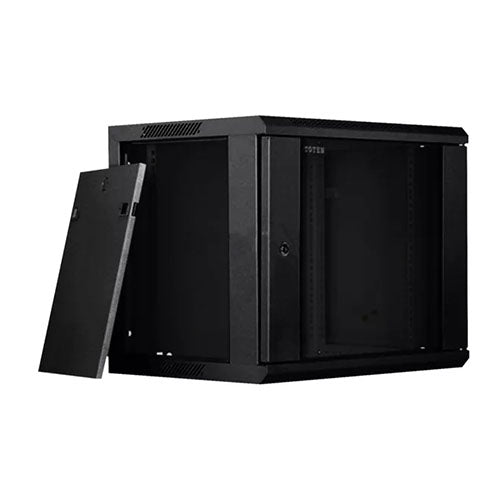 Toten 9U 600*600 Wall Mount Rack / Cabinet RAL9004SN Tempered Glass Door P2.6609.9001