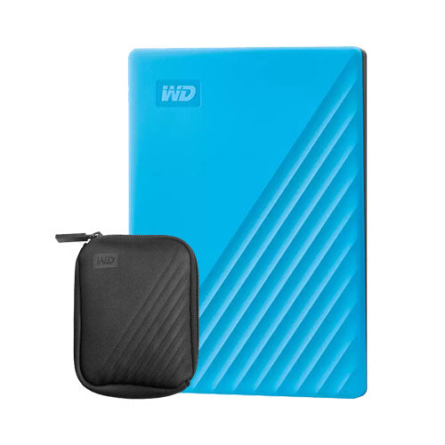 WD My Passport 1TB Portable Blue WDBYVG0010BBL Hard Drive (Free WD Pouch)