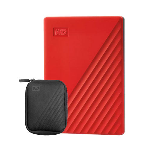 WD My Passport 1TB Portable RED WDBYGG0010BRD Hard Drive (Free WD Pouch)