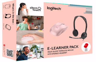 Logitech E-Learner Pack M221 wireless mouse + H111 headset