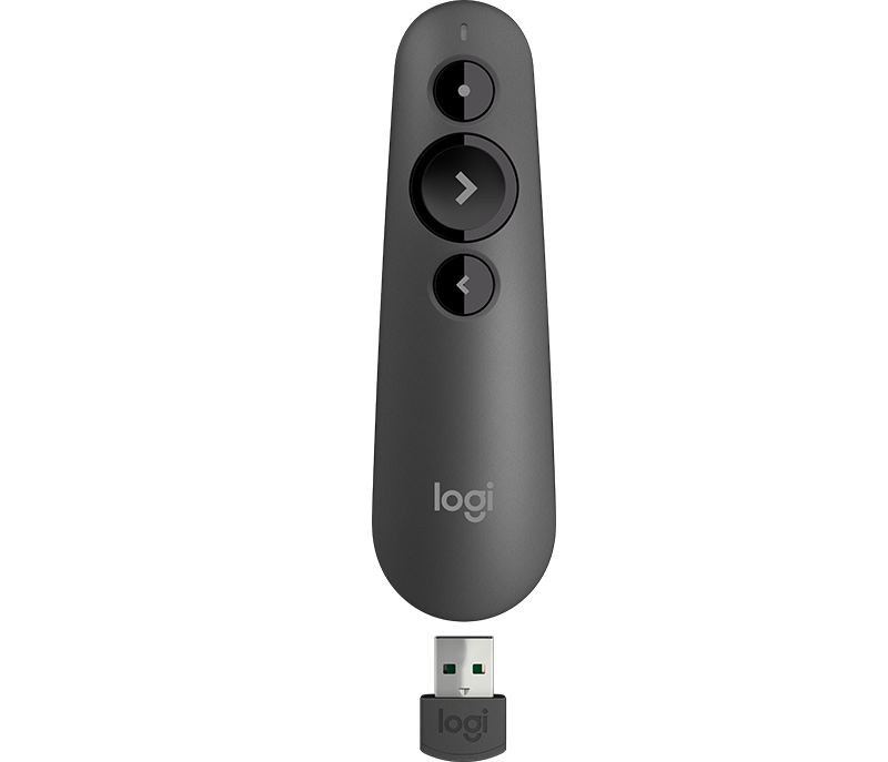 Logitech R500 Wireless Presenter w/ Laser Pointer Graphite
