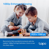TP-Link Tapo C200C 1080p Indoor 360 Degrees Pan and Tilt Wireless WiFi IP Security CCTV Sale Hidden Camera Connect to Cellphone Two Way Audio with Mic and Speaker