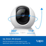 TP-Link Tapo C200C 1080p Indoor 360 Degrees Pan and Tilt Wireless WiFi IP Security CCTV Sale Hidden Camera Connect to Cellphone Two Way Audio with Mic and Speaker