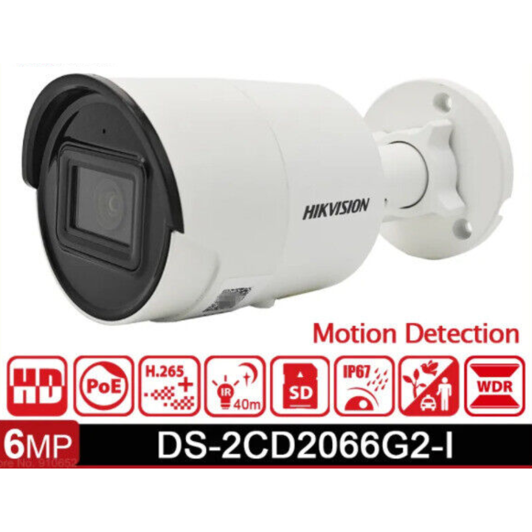 [Pre Order] Hikvision Camera Bullet IPC AcuSense 6MP IR Night Vision Outdoor IP CCTV Security Camera DS-2CD2066G2-I