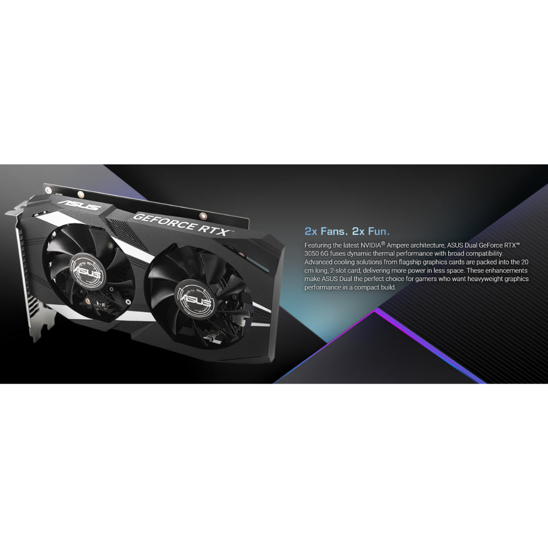 Asus RTX 3050 DUAL 6GB OC Graphics Card DUAL-RTX3050-O6G