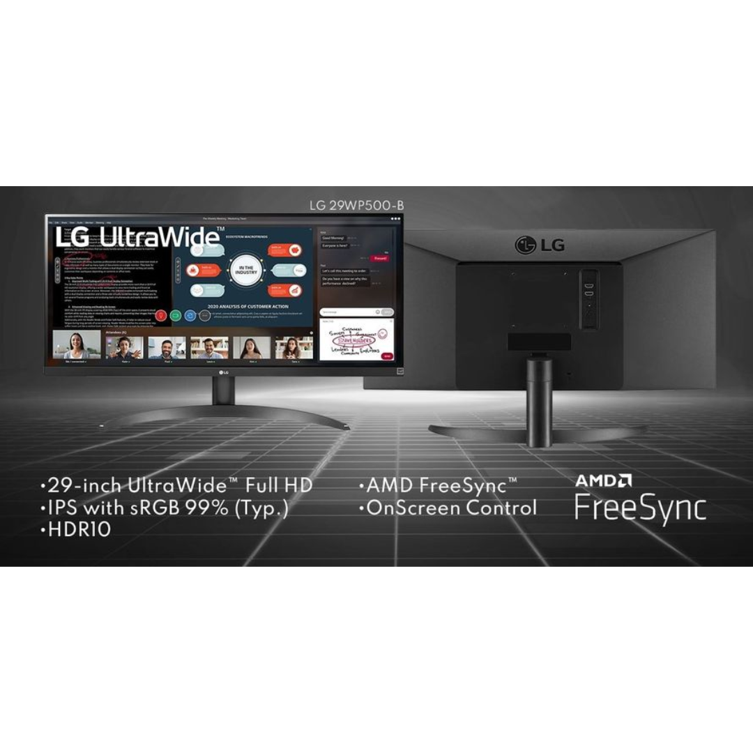 LG 29WQ500-B 29” Ultrawide IPS 100Hz FHD 5ms GTG HDR10 LG 29WQ500-B 29” Ultrawide IPS 100Hz FHD 5ms GTG HDR10