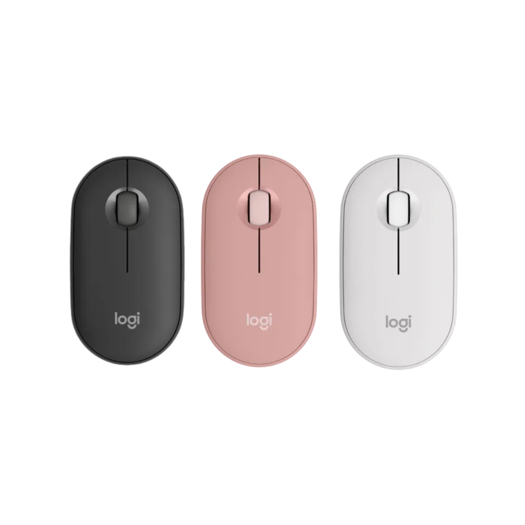 Logitech M350s Pebble 2 Slim Compact Bluetooth Wireless Mouse With Customizable Button