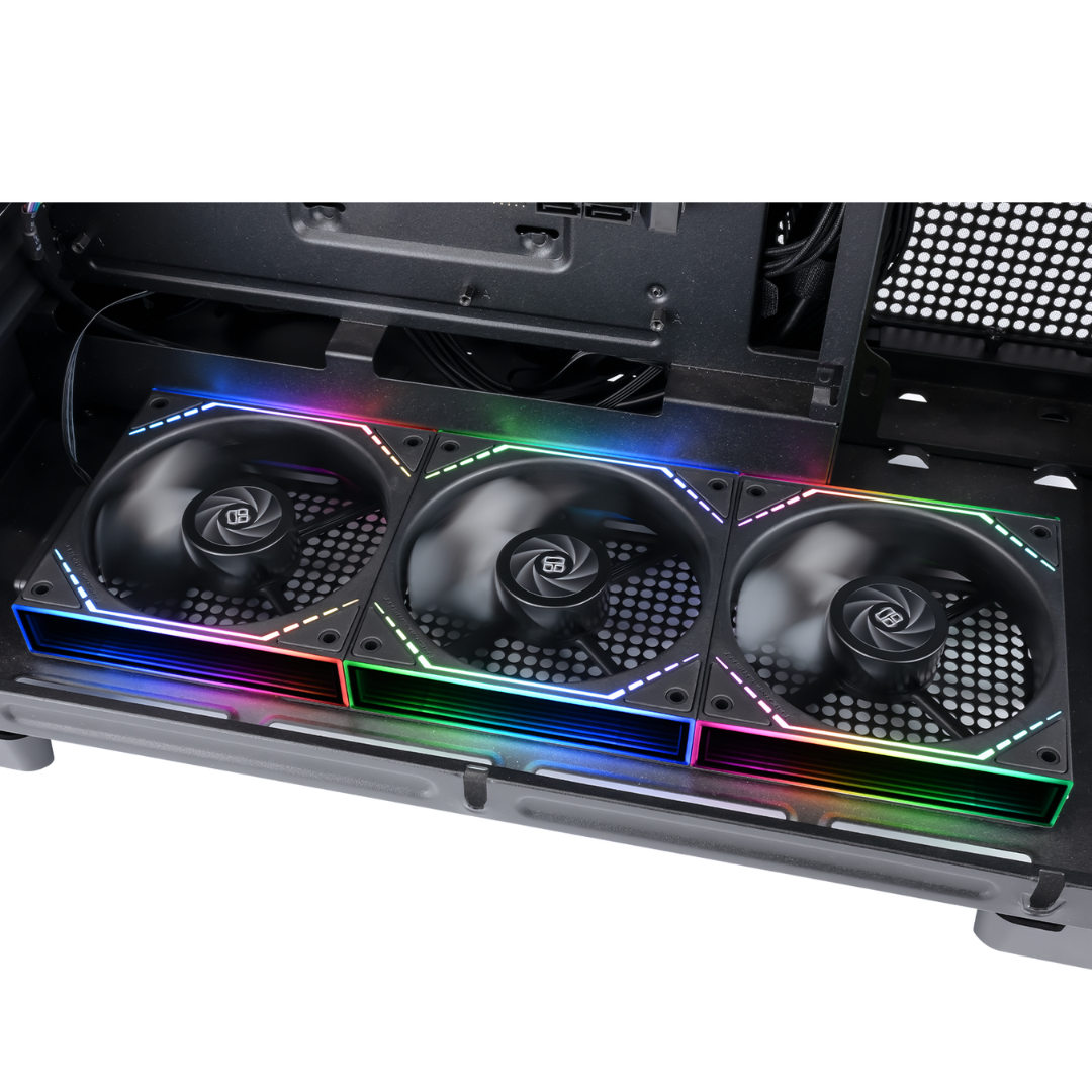 Thermalright ( Black TL-M12QR X3/White TL-M12QRW X3 ) 3-Pack ARGB Block Splicing Reverse FAN
