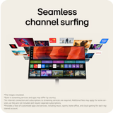 LG 32U501SB-B 32" VA 120Hz FHD 1920x1080  5ms GTG Smart Monitor AI U5s, for Streaming With Webos Tilt Adjustment