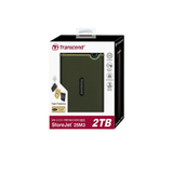 Transcend 2TB Green Portable Slim Hard Drive TS2TSJ25M3G