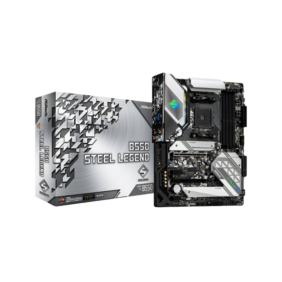 Asrock B550 Steel Legend AM4 DDR4 Motherboard – DynaQuest PC