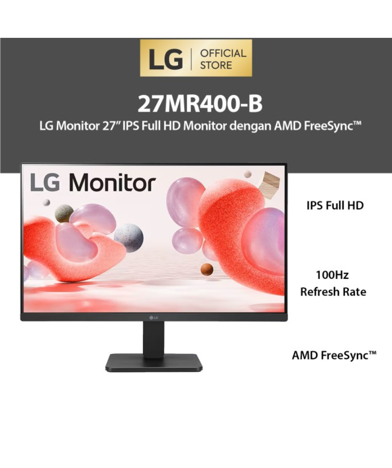 LG 27MR400-B 27'' IPS 100HZ FHD 5ms Borderless FreeSync – DynaQuest PC