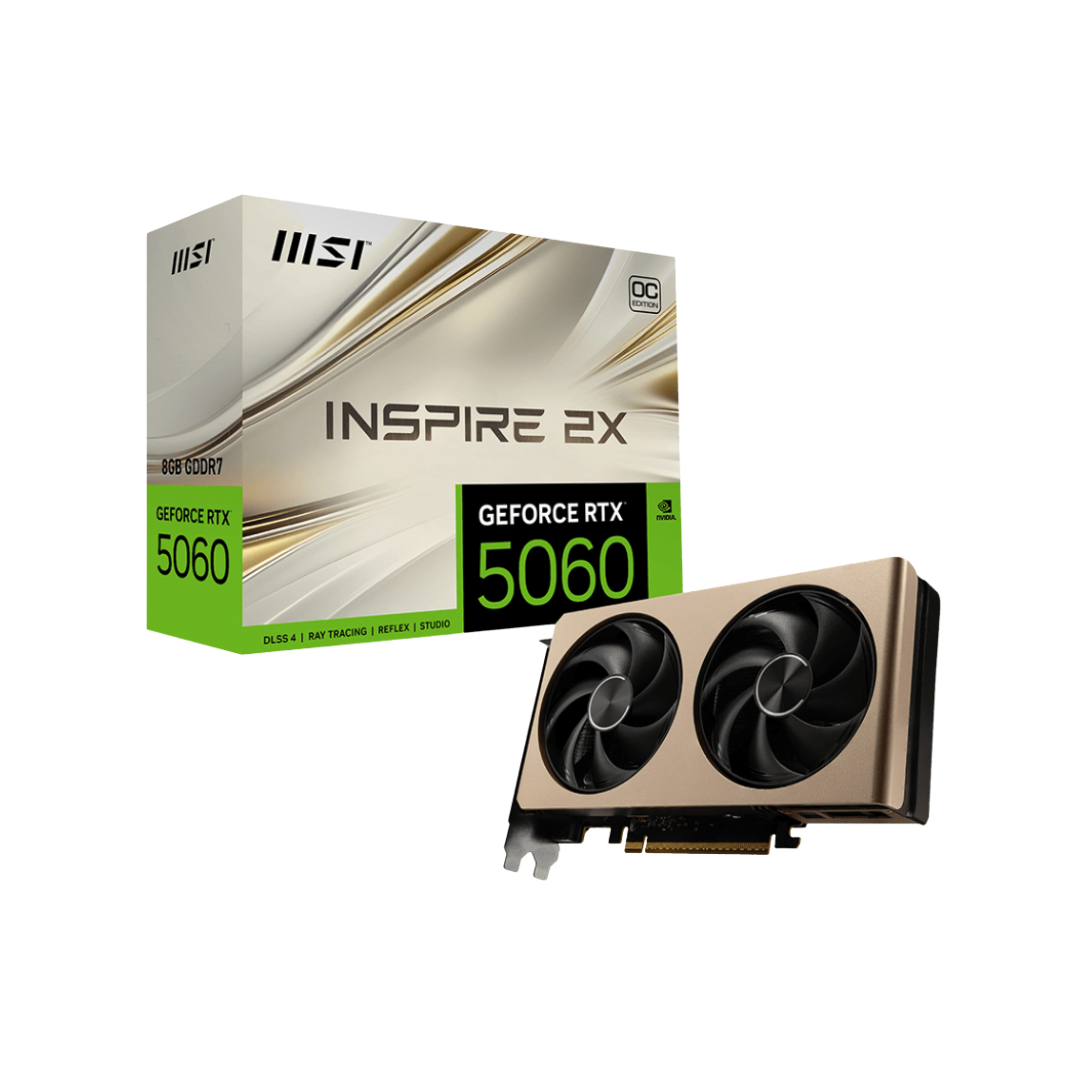MSI RTX 5060 Inspire 2X OC 8GB GDDR7 Graphics Card