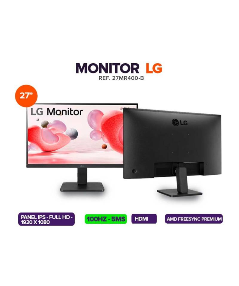 Monitor LG 27MR400 27'' Full HD 100Hz - Monitor LED