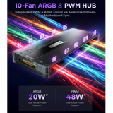 Asiahorse Umbra ARGB PWM 10-Port Fan Hub with Software