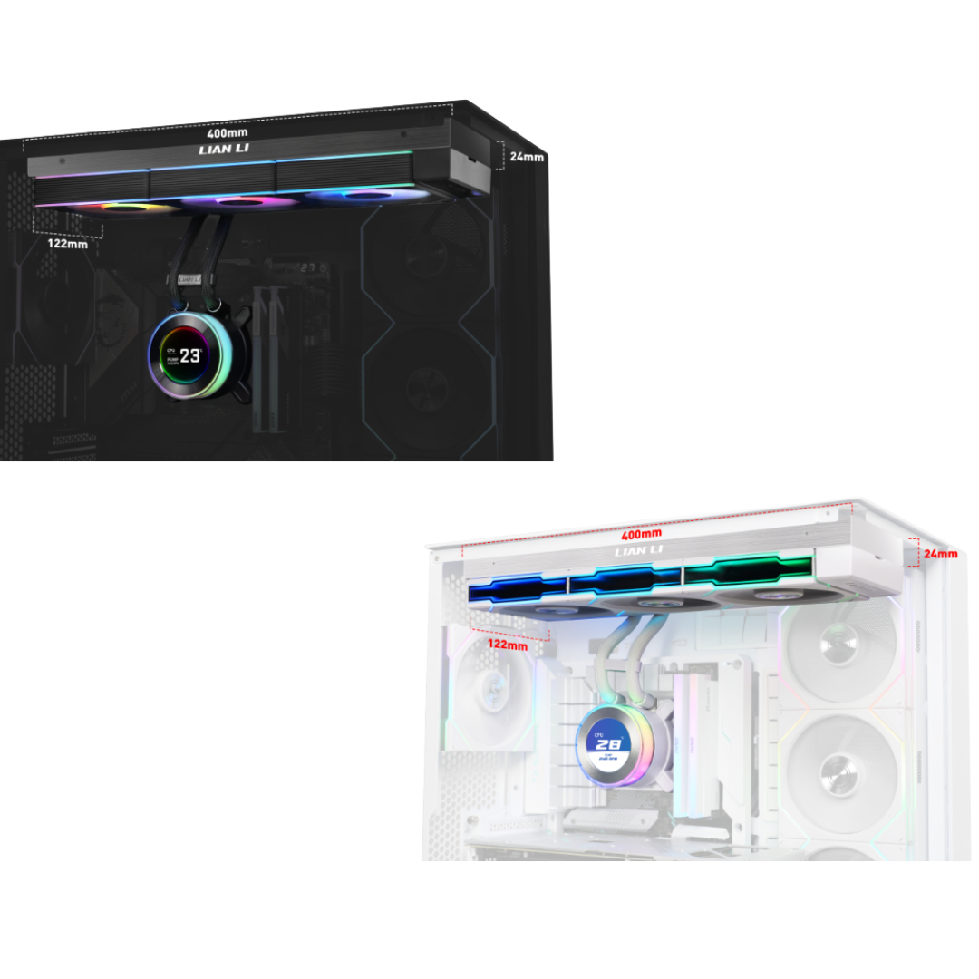 Lian Li HydroShift II LCD-C 360TL RGB 360mm AIO LC Cooler LCD Display ( Black | White )