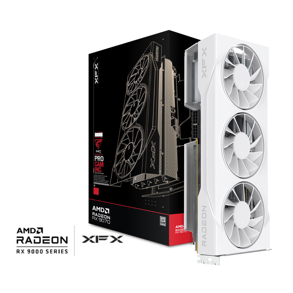 XFX Swift RX 9070 GRE WHITE GDDR6 Triple Fan RX-97GRE29W7 Graphics Card