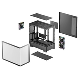 DeepCool CG380U 3F Panoramic Curved Glass M-ATX PC Case Black R-CG380U-BKAGM3-G
