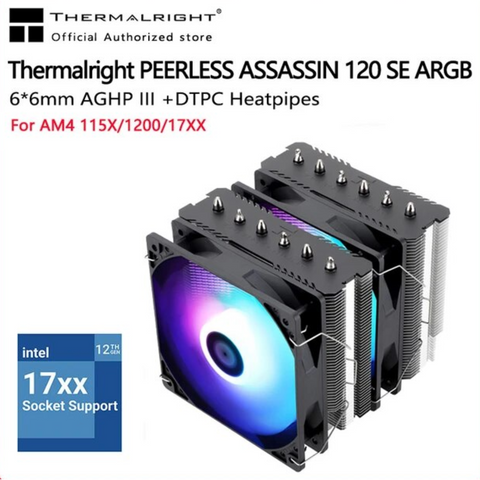 Thermalright Peerless Assassin PA 120 Black SE ARGB CPU Air Cooler TL-C12C-S