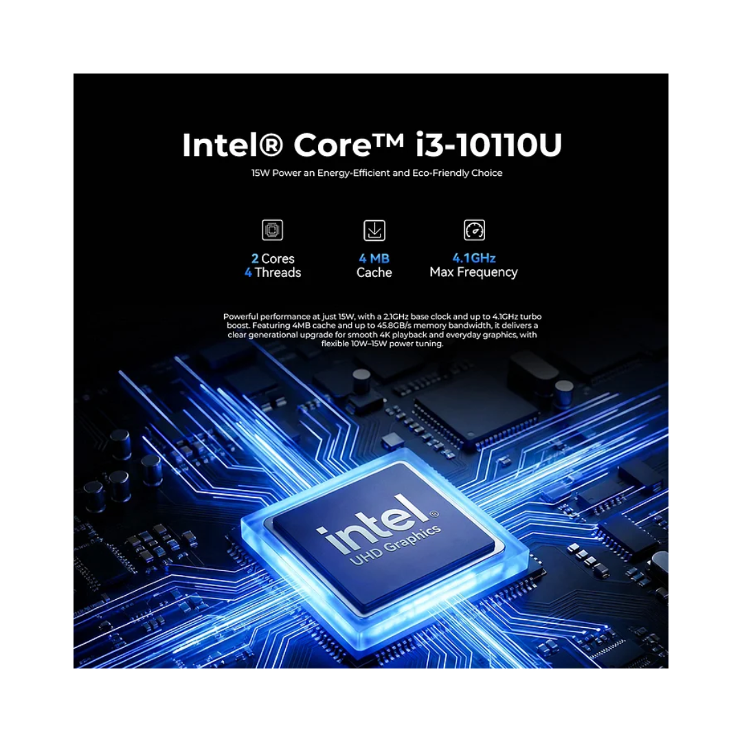 GMKtec G3 Pro NucBox Mini PC (Black) - Intel Core i3-10110U | 16GB DDR4 | 512GB M.2 | WiFi 6 | 2.5G | Windows 11 Pro