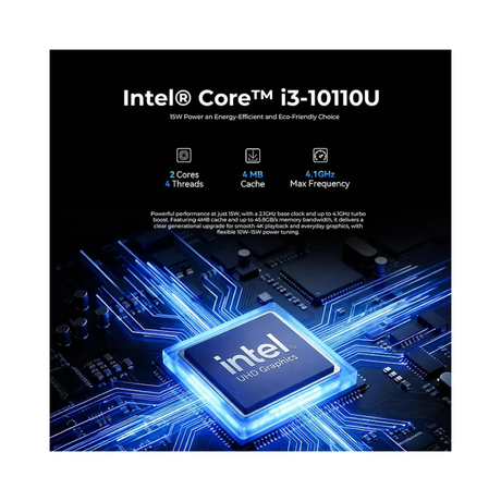 GMKtec G3 Pro NucBox Mini PC (Black) - Intel Core i3-10110U | 16GB DDR4 | 512GB M.2 | WiFi 6 | 2.5G | Windows 11 Pro