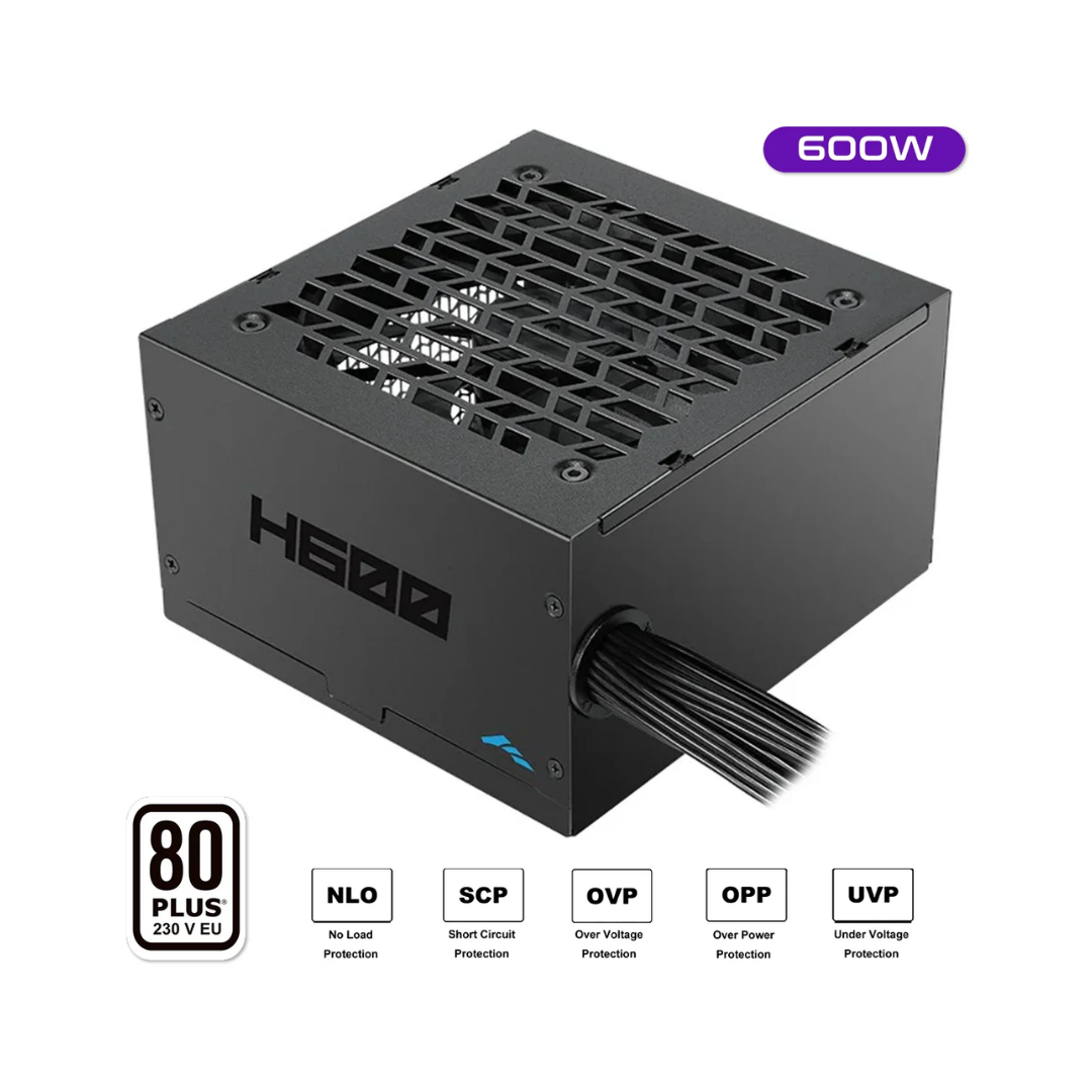 Sama H600 Black 600W 80+ ATX 2.5 Non-Modular Power Supply H0600-BKSHW001-US