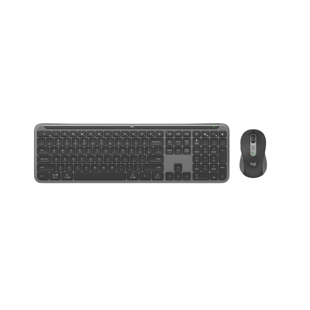 Logitech MK950 4000 DPI Signature Slim Wireless Keyboard Mouse Combo  Graphite 920-012475 Off-white 920-012476