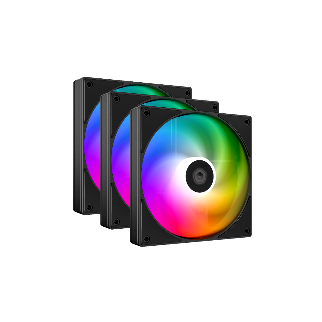 ID Cooling AS-120 ARGB Black 120mm TRIO Fan AS-120-ARGB-K TRIO ...