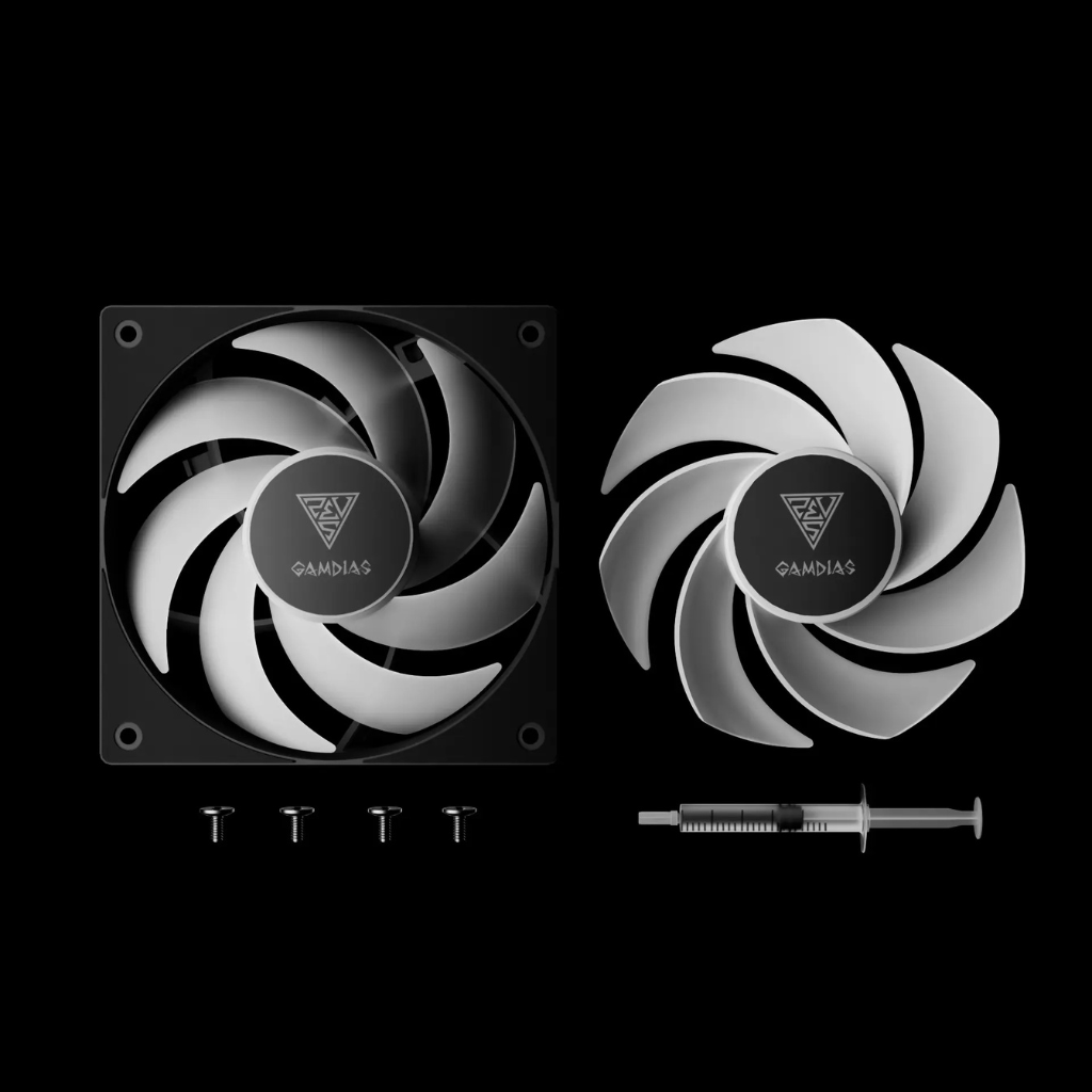 Gamdias Notus M1-1201 ARGB 120mm PWM Fan with Swappable Blade ( Black | White )