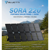 Bluetti PV220 220W SORA130 Solar Panel P-SORA220-UG-BK-MD-10