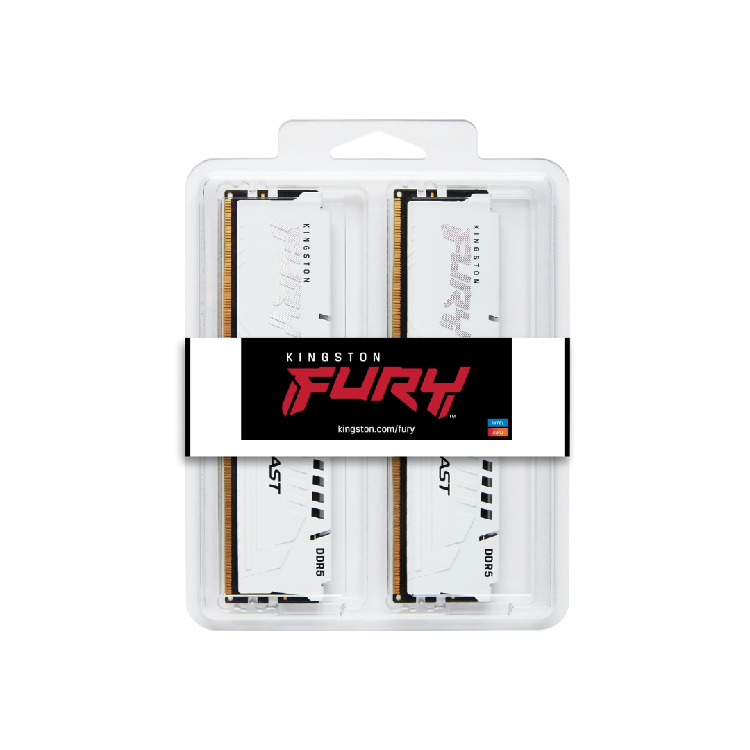 Kingston Fury Beast 32GB DUAL DDR5 6000MT/s CL30 White KF560C30BWEK2-32