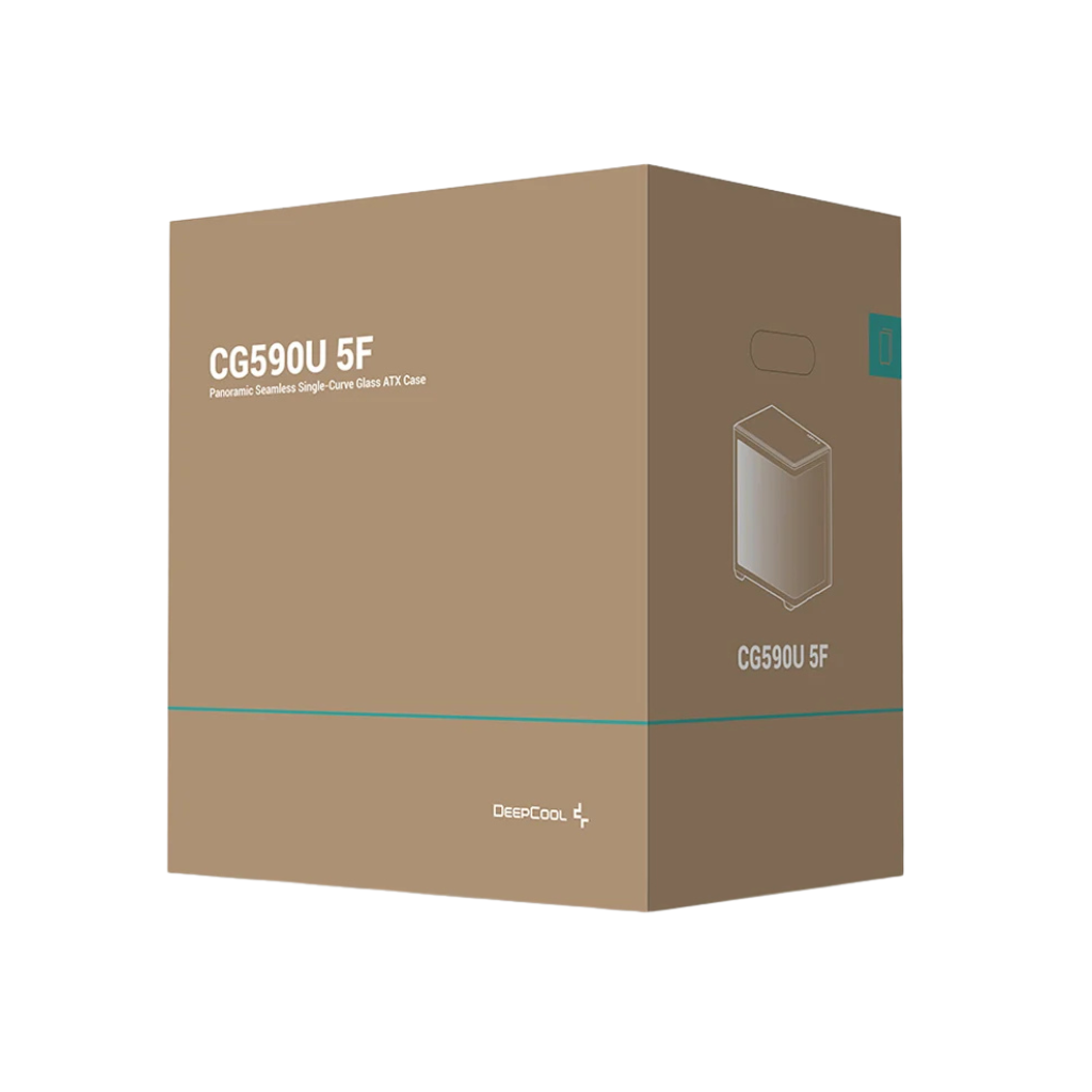 DeepCool CG590U 5F Panoramic Seamless Single-Curve Glass ATX PC Case Black R-CG590U-BKAGA5-G
