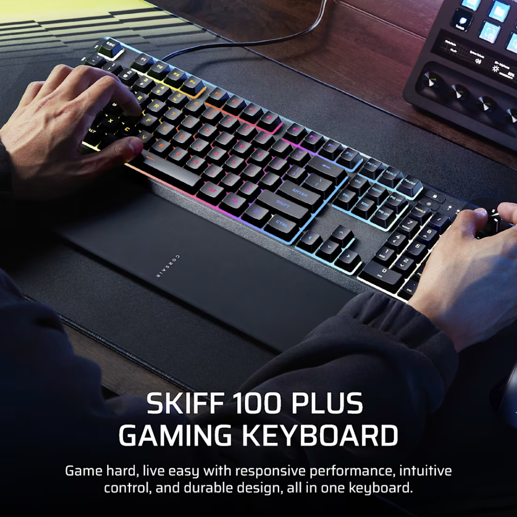Corsair SKIFF 100 PLUS Wired RGB Membrane Gaming Keyboard CH-9226I65-NA