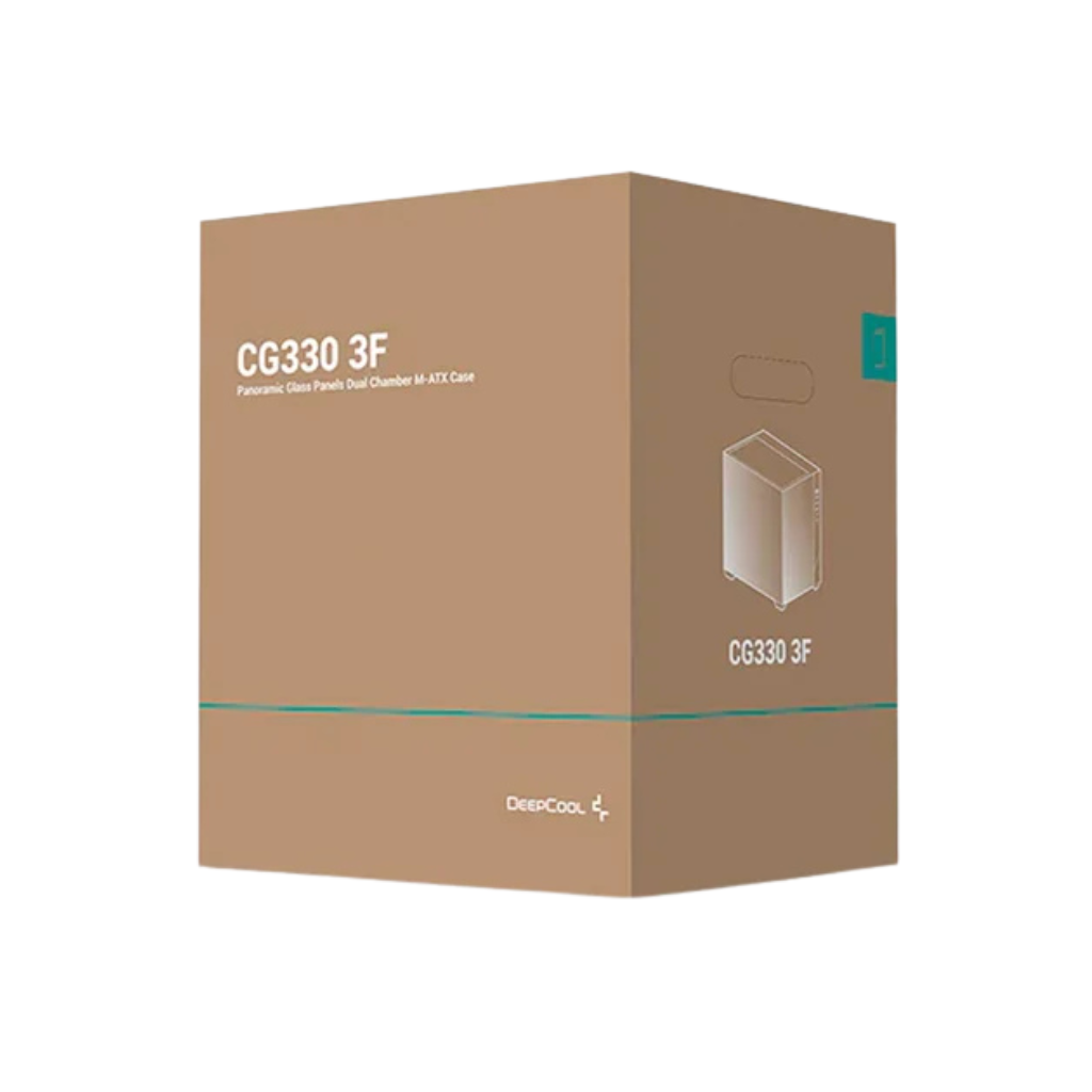 DeepCool CG330 3F Panoramic Glass Panel Dual Chamber M-ATX PC Case (Black R-CG330-BKNGM3-G | White R-CG330-WHNGM3-G)