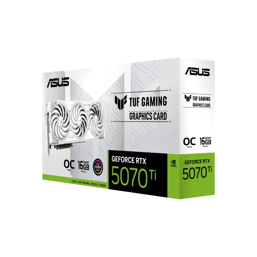 Asus TUF Gaming RTX 5070 TI 16GB OC White GDDR7 TUF-RTX5070TI-O16G-WHITE Graphics Card