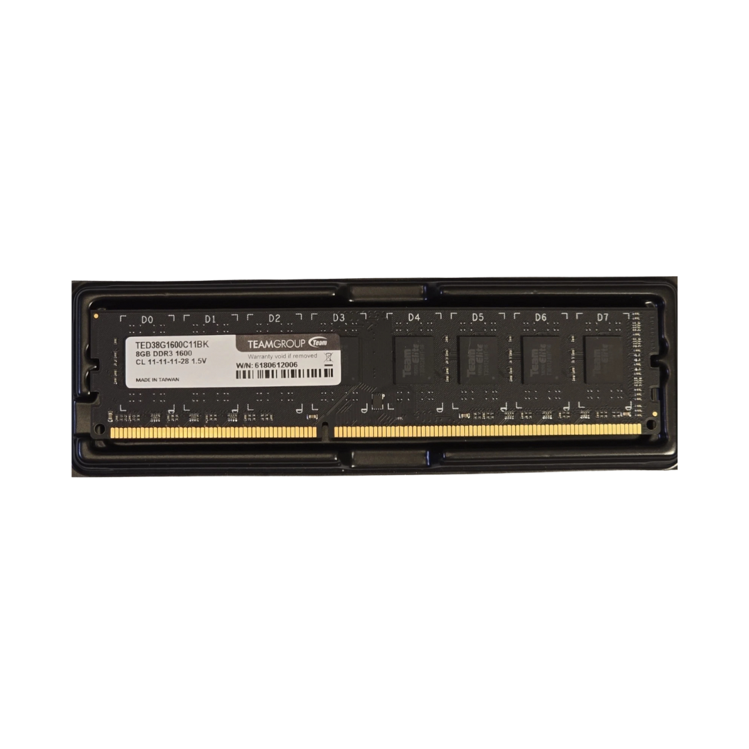 Team Elite 8GB DDR3 1600MHz Desktop Memory TED38G1600C11BK