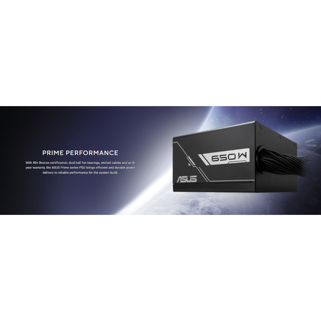ASUS Prime 650W 80+ Bronze Power Supply PRIME-650B-BLACK