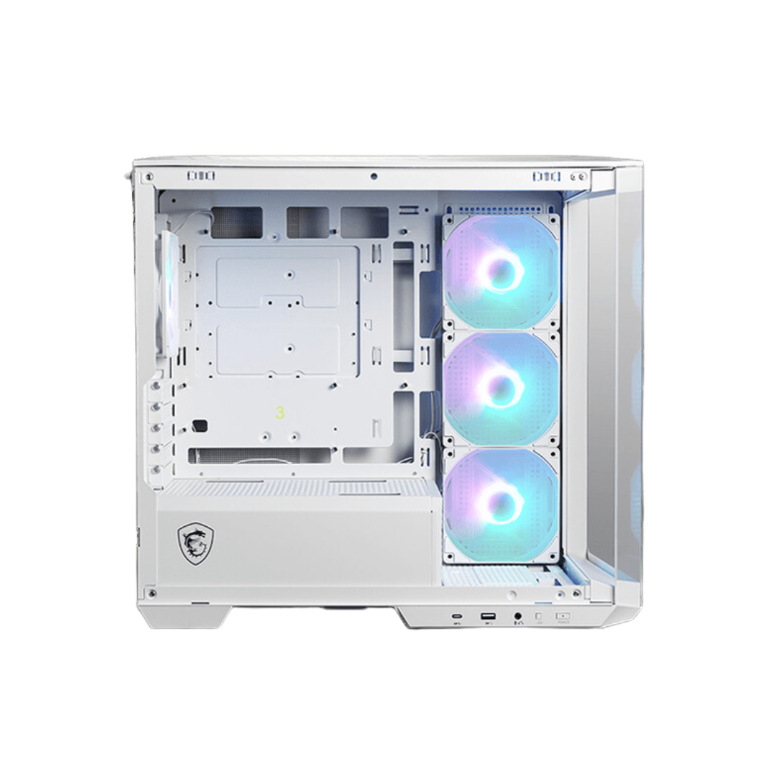 Msi Computer Fans White Rgb MSI MAG PANO M100R PZ White Mid Tower Case (4*120mm ARGB Fans ...